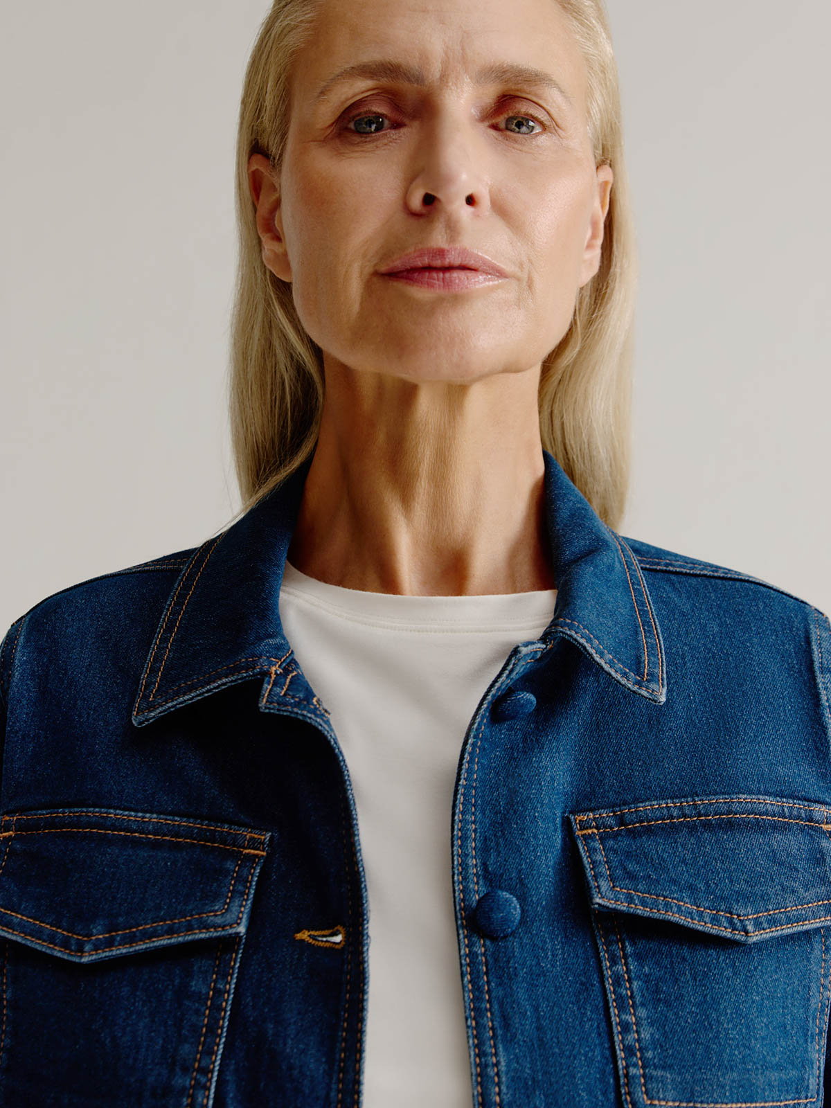 Lindy jacket | Mid Blue jeans