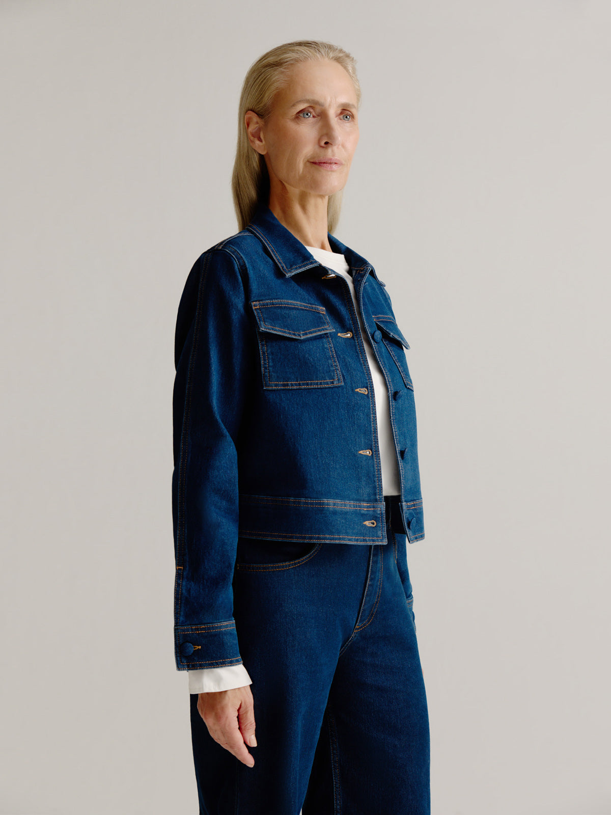 Lindy jacket | Mid Blue jeans