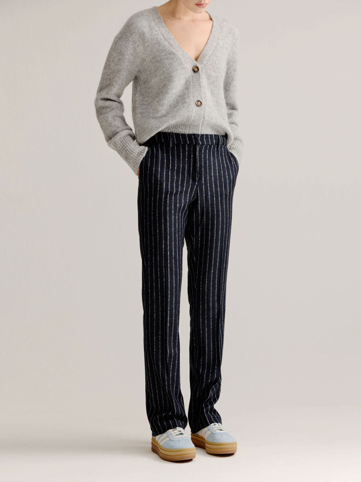 Abraham pants | Navy stripe