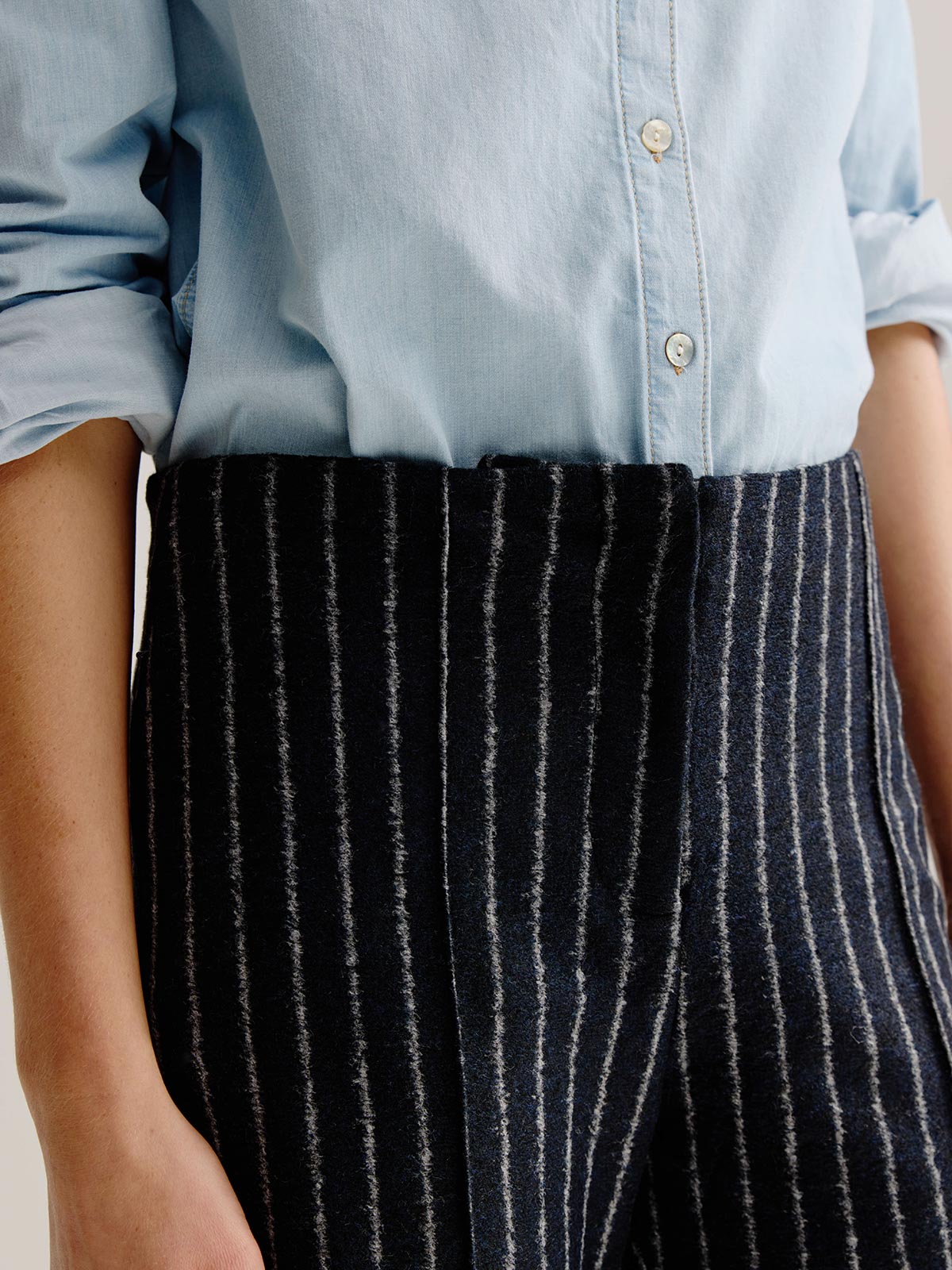 Lester pants | Navy stripe