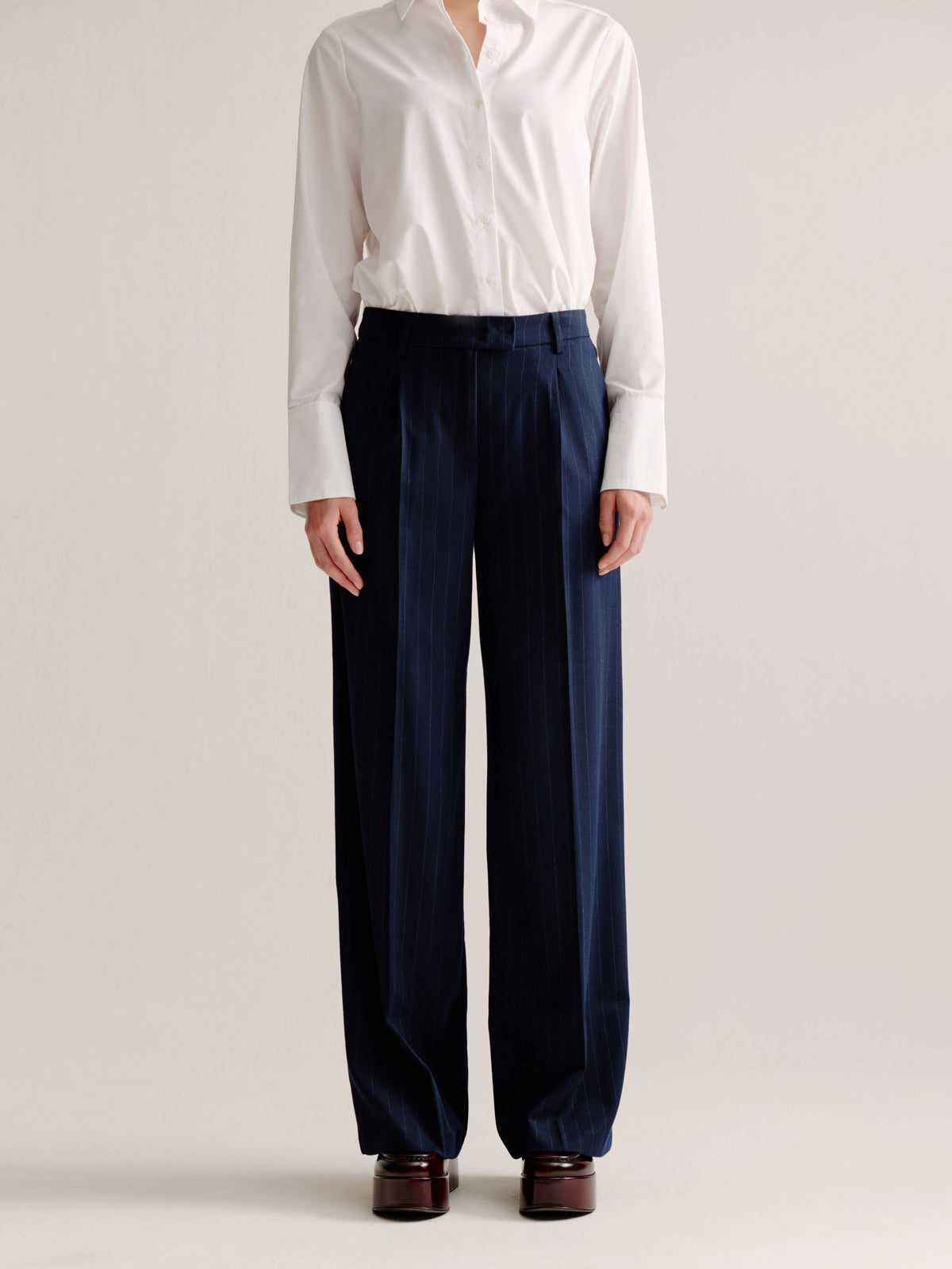 Livia pants | Navy stripe