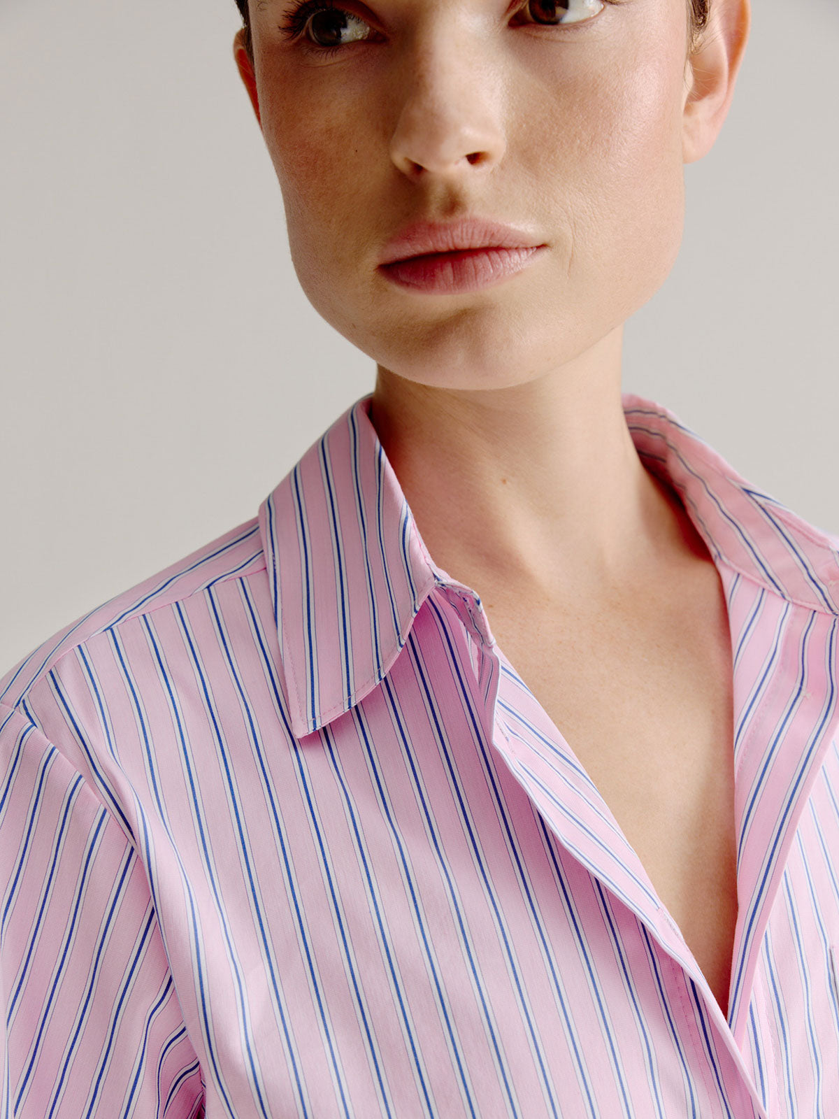 Leon blouse | Light Pink stripe