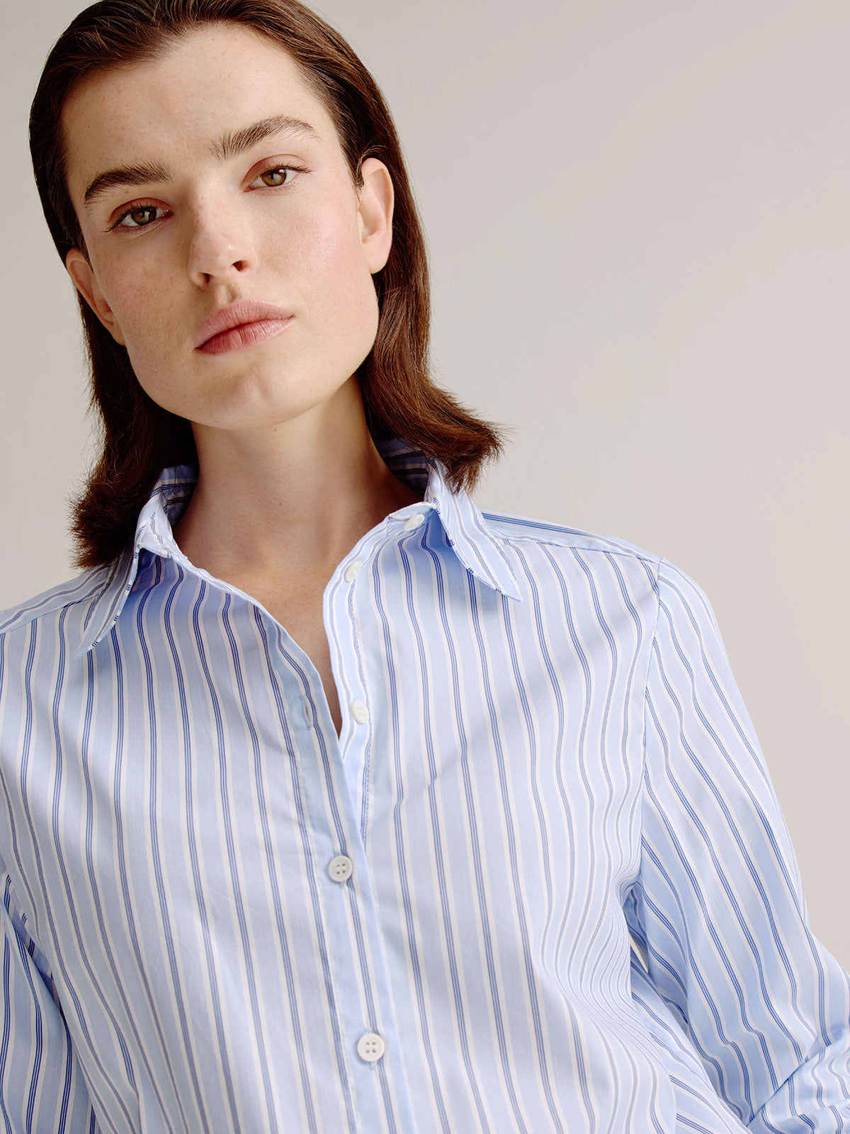 Leonora blouse | Light Blue stripe