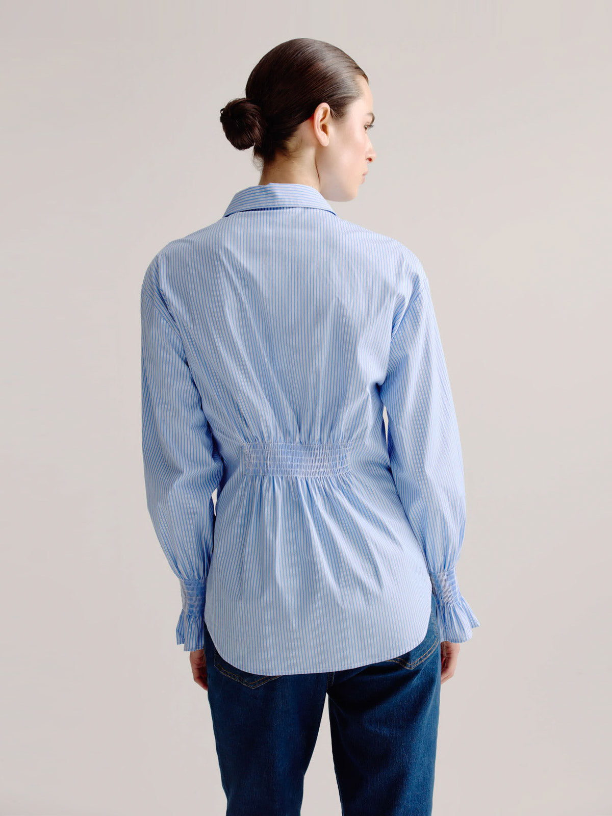 Leontien Blouse | Light Blue stripe