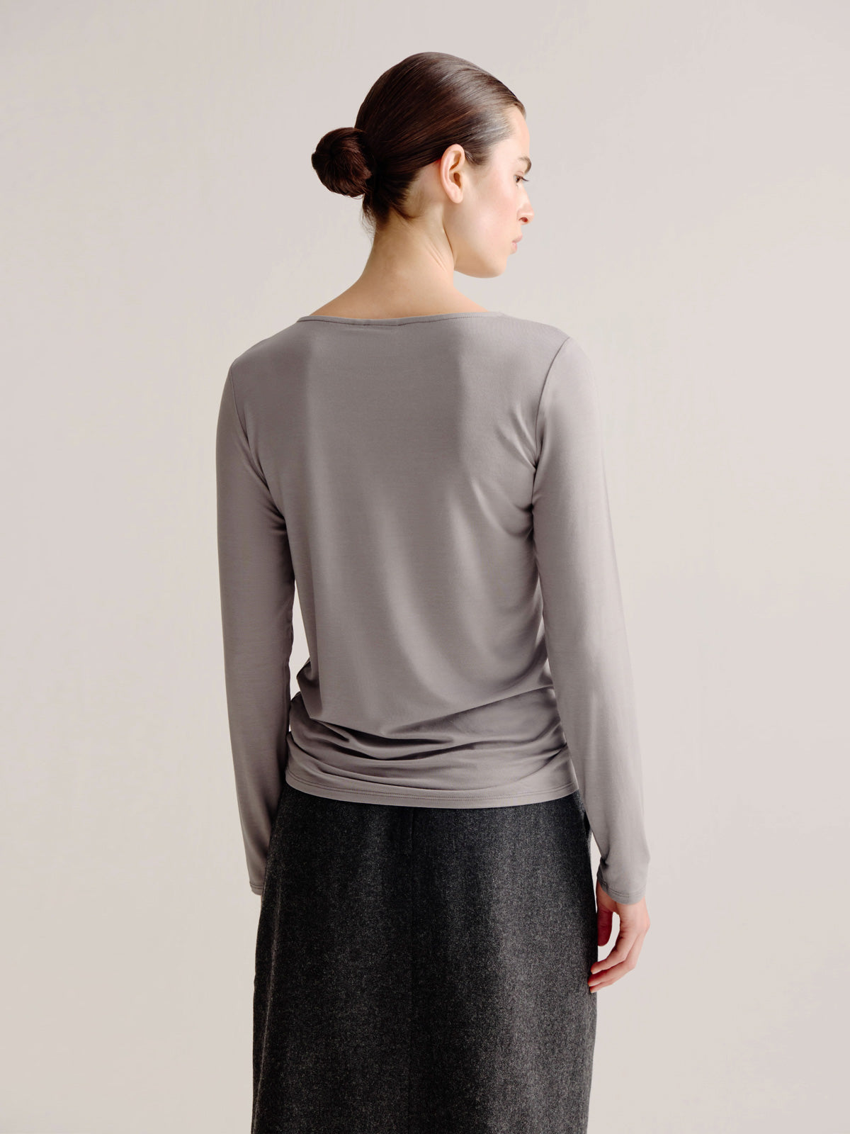 Aline t-shirt solid | Steel Grey