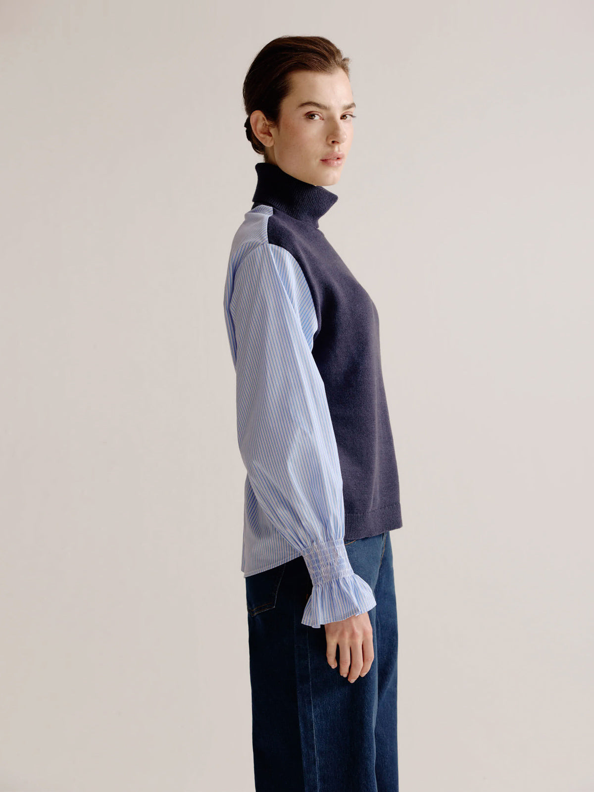 Leo sweater | Light Blue stripe