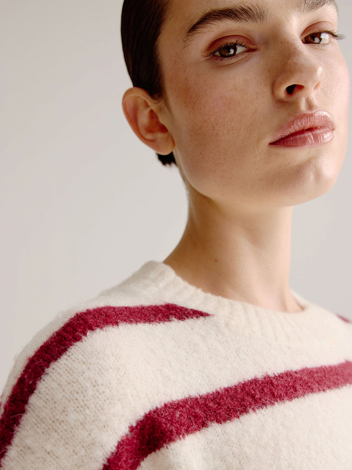 Lorena sweater | Bordeaux stripe