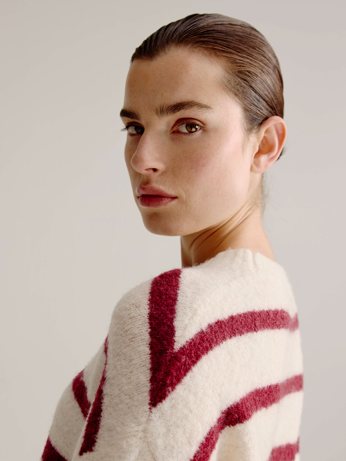 Lorena sweater | Bordeaux stripe