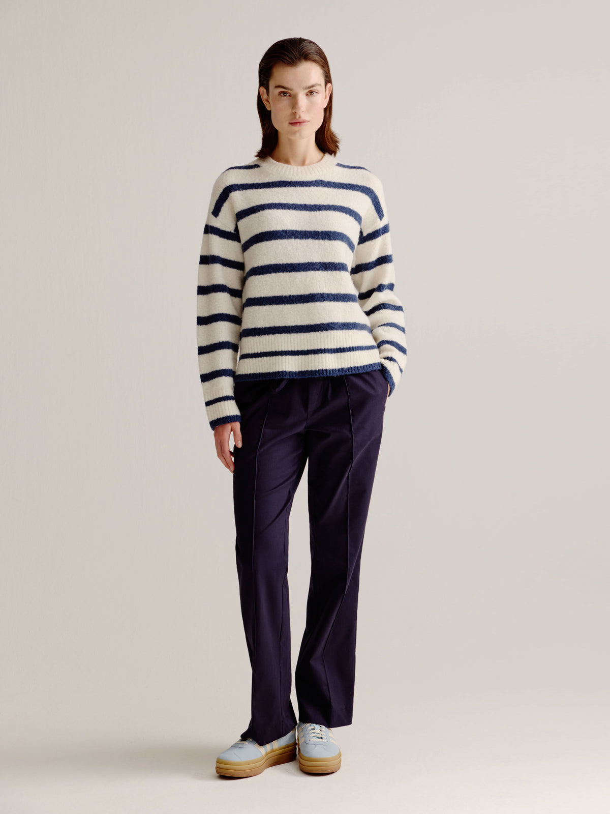 Lorena sweater | Navy stripe