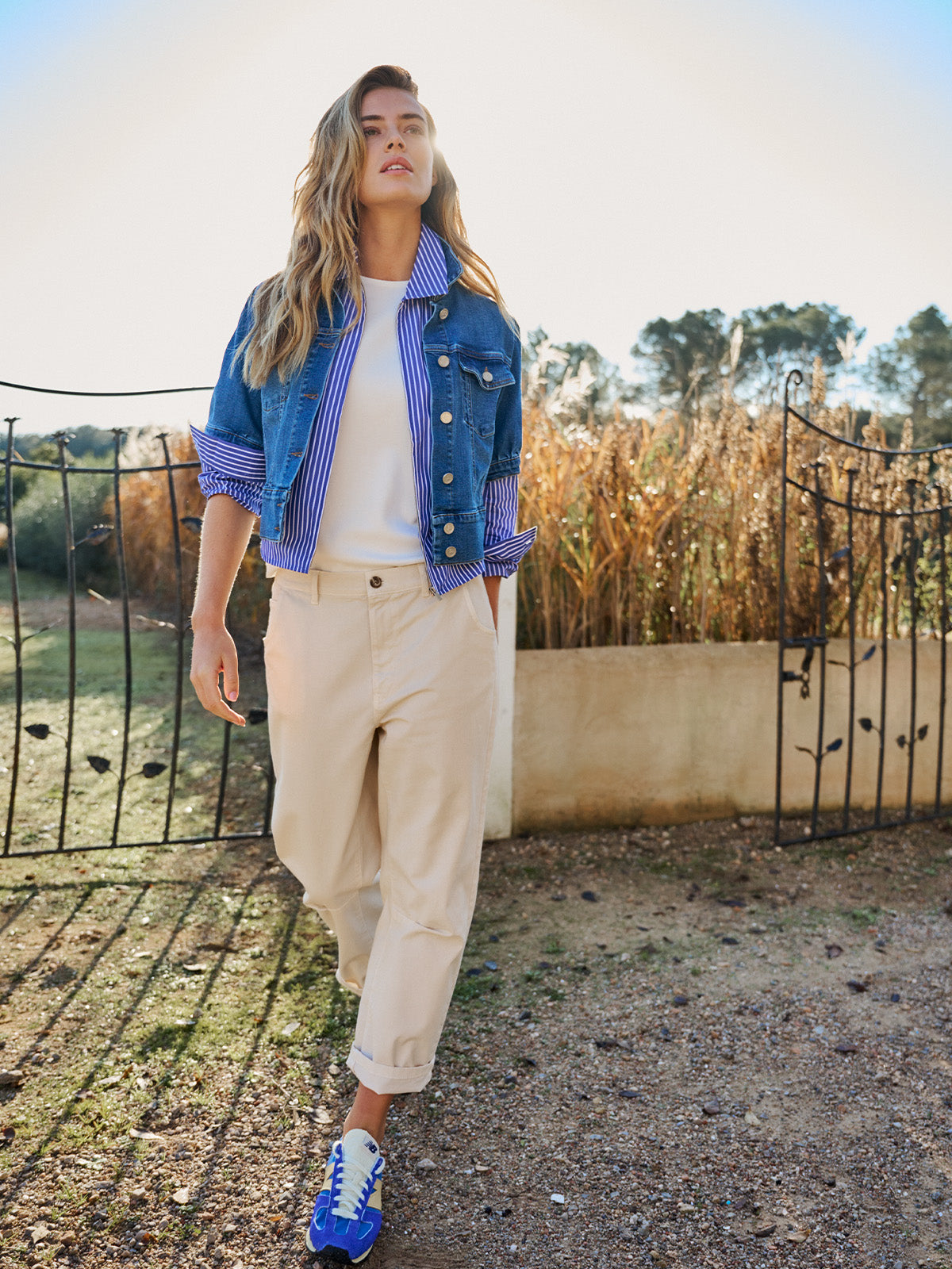 Baran jacket | Mid Blue jeans