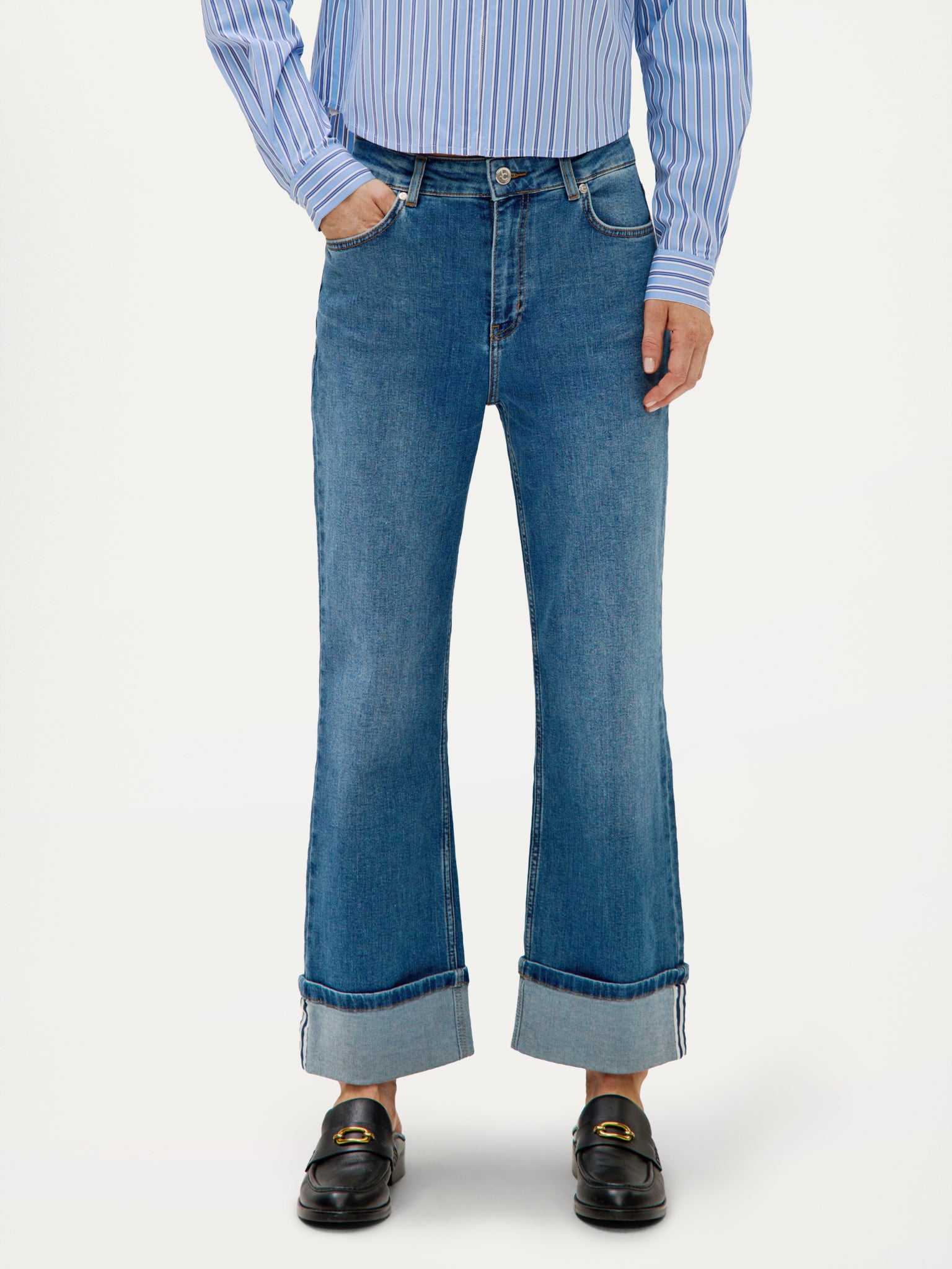 Benthe Pant | Mid Blue jeans