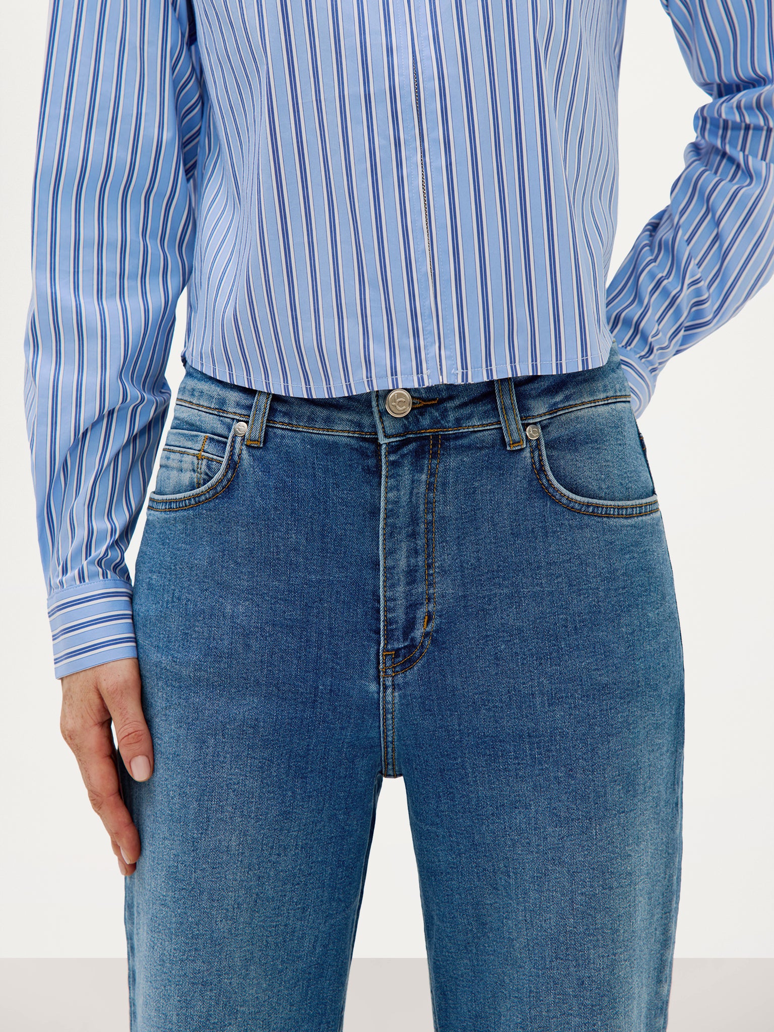 Benthe Pant | Mid Blue jeans