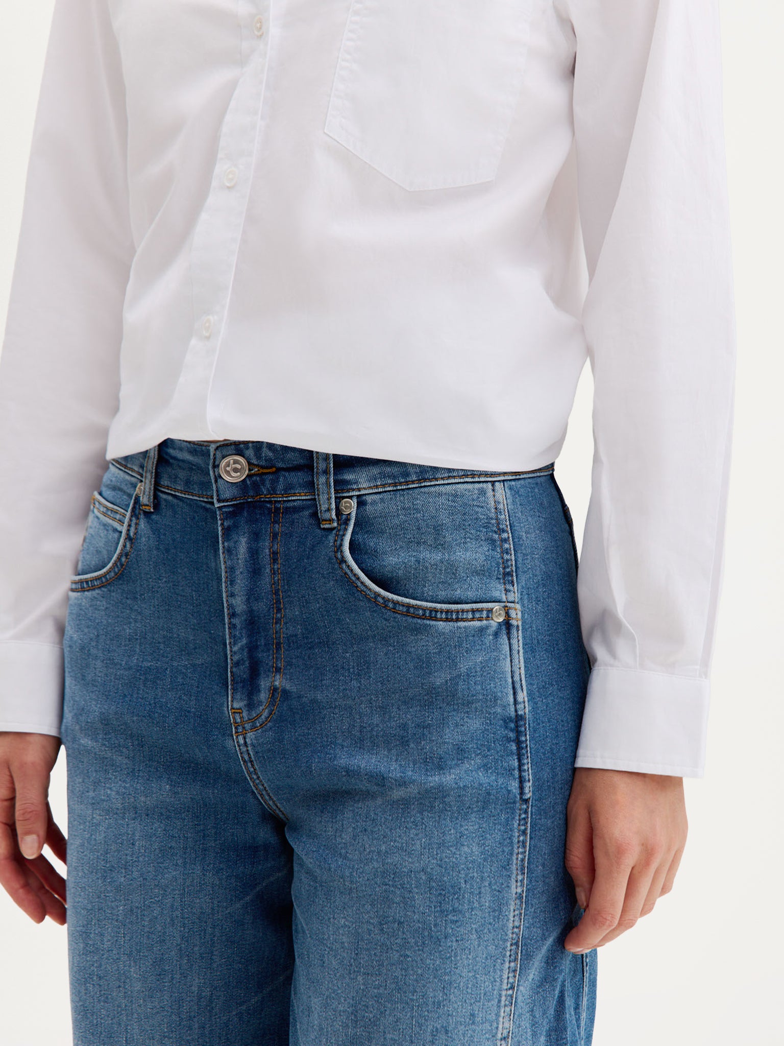 Basile Pant | Mid Blue jeans
