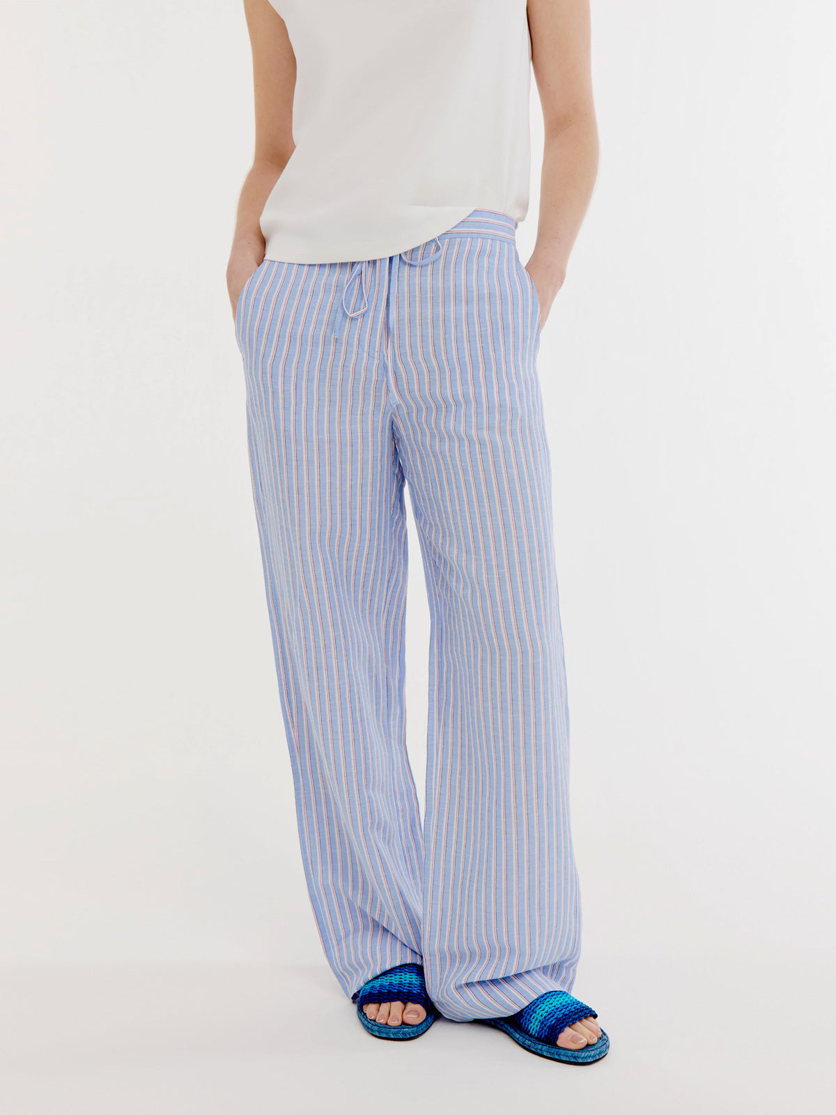 Benson Pant | Light Blue stripe