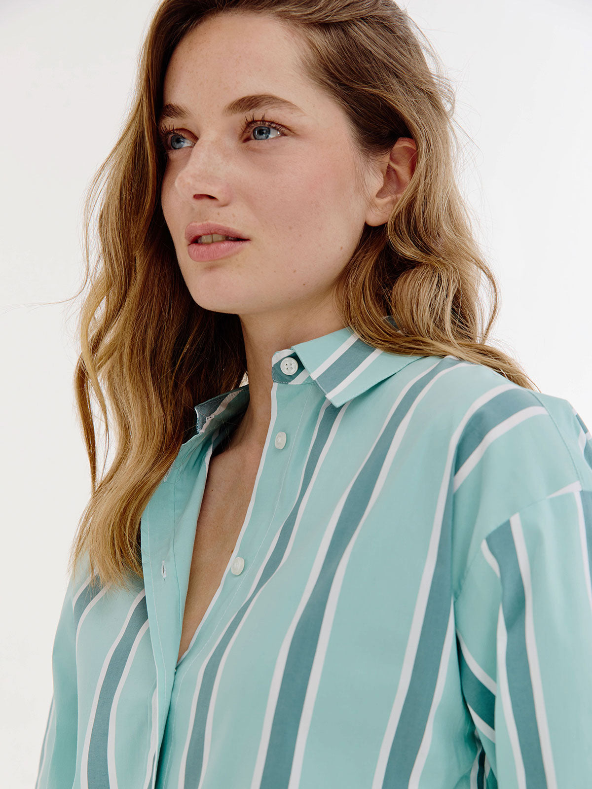 Bastian Blouse | Wasabi Green Stripe