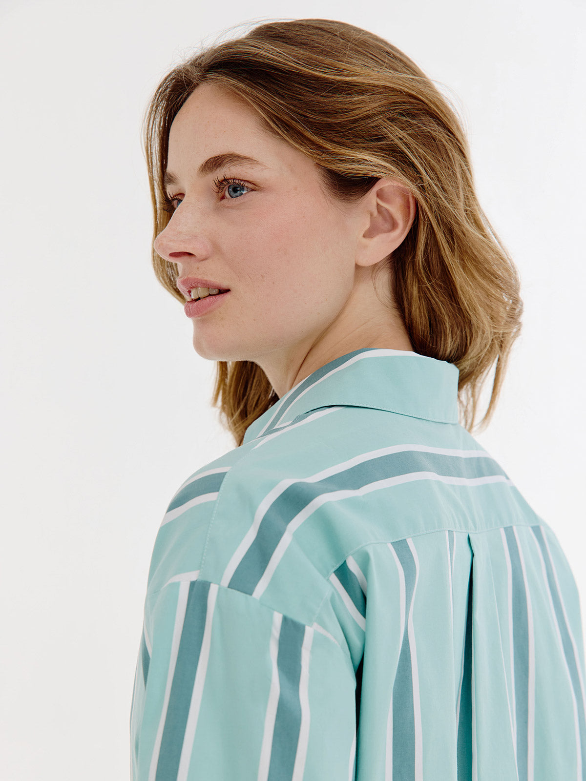 Bastian Blouse | Wasabi Green Stripe