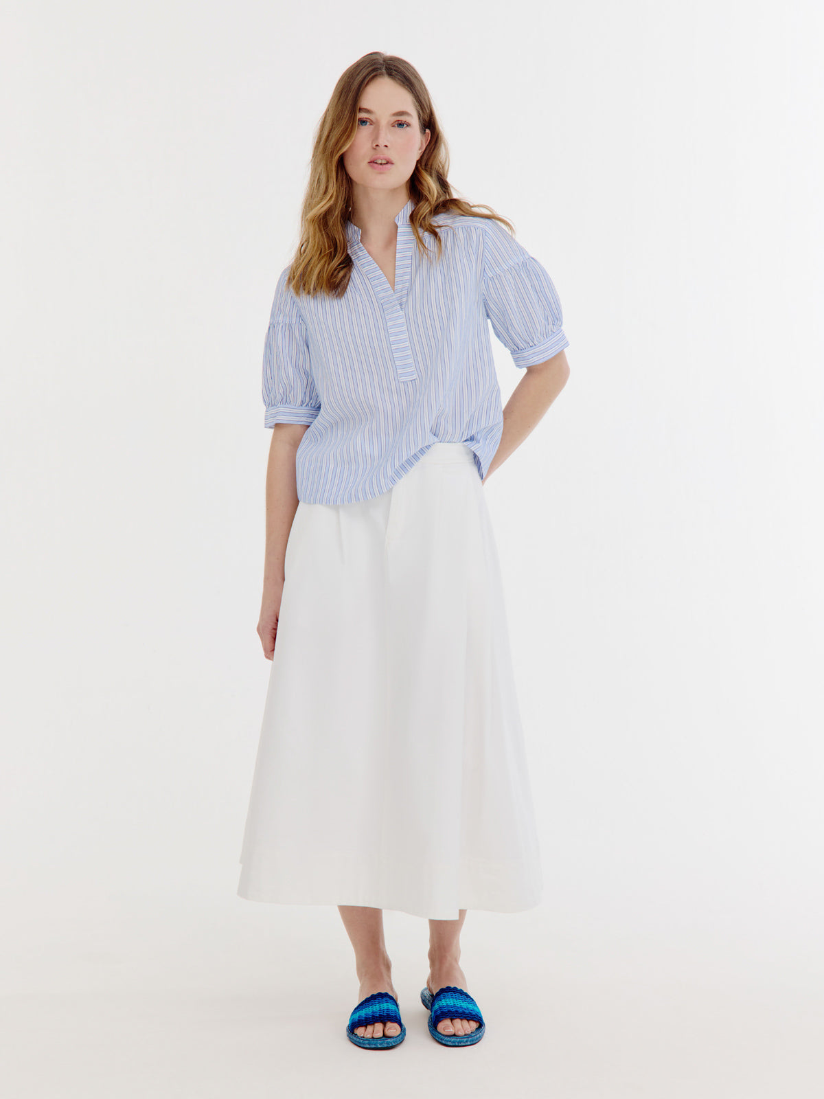 Bregje Blouse | Light Blue stripe
