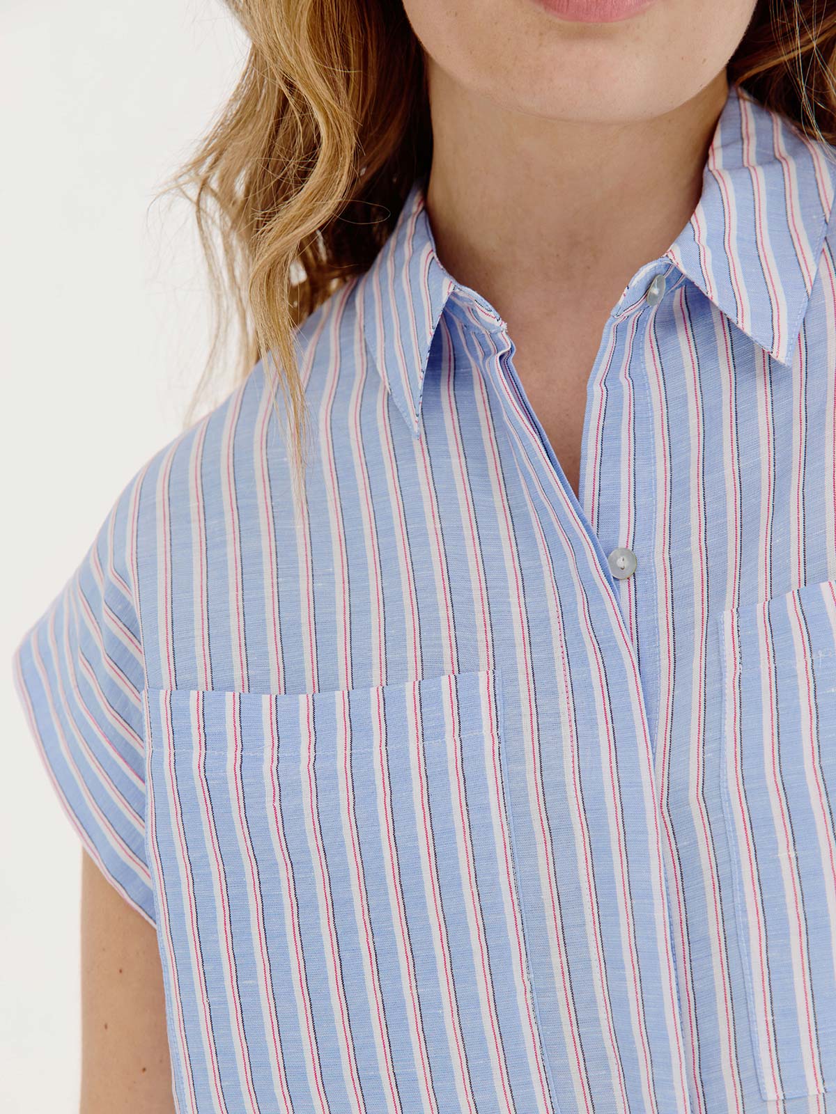 Barndon Blouse | Light Blue stripe