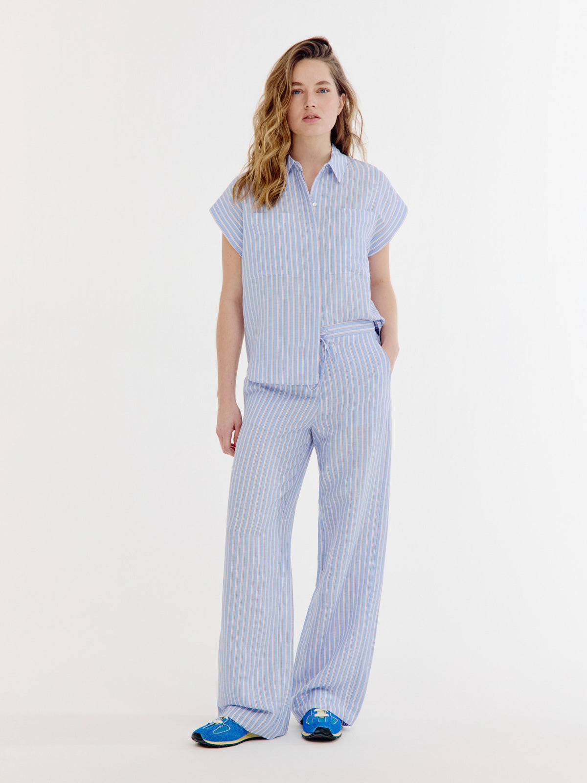 Barndon Blouse | Light Blue stripe