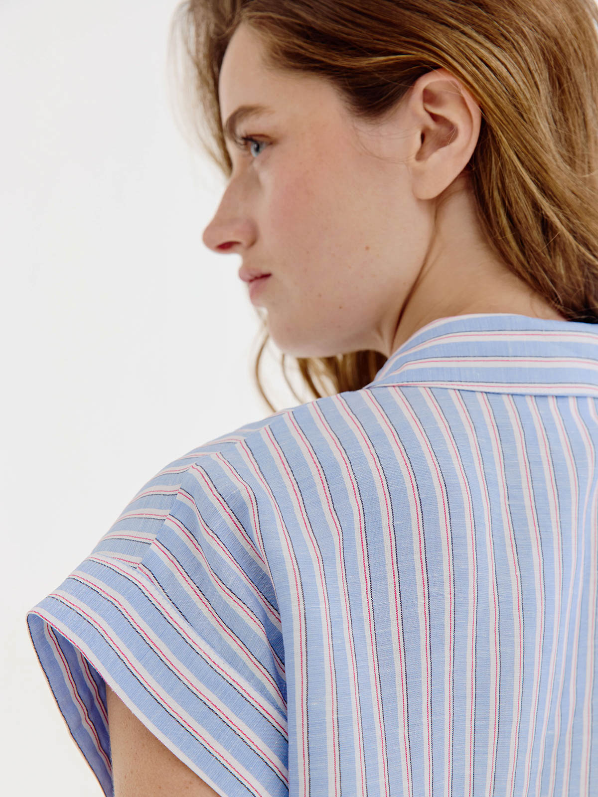 Barndon Blouse | Light Blue stripe