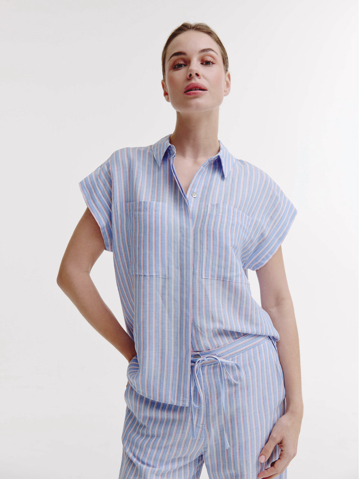 Barndon Blouse | Light Blue stripe