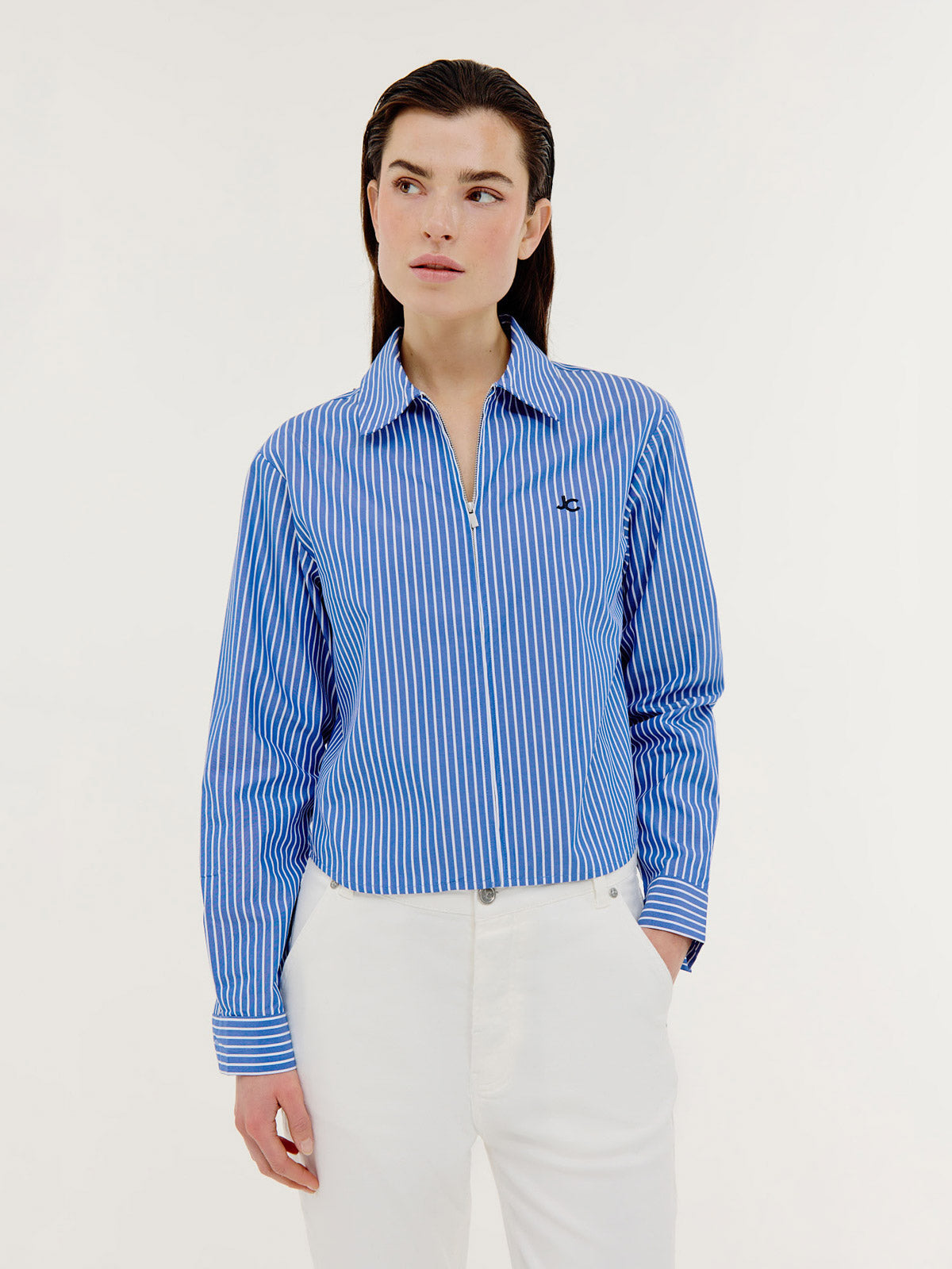 Bodine Blouse | Navy stripe