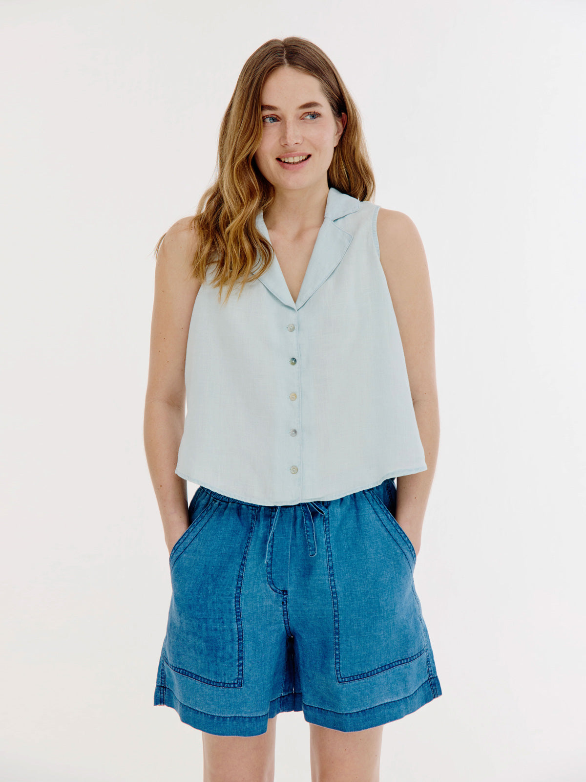 Bliss Gilet | Light Indigo