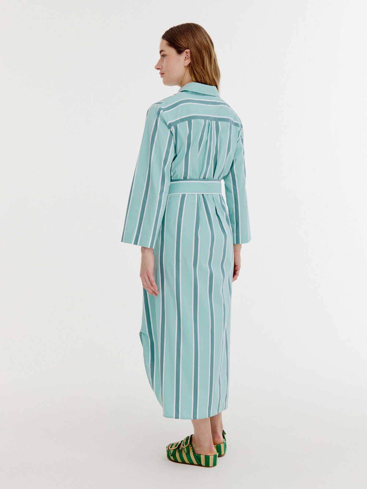 Boudewijn Dress | Wasabi Green Stripe