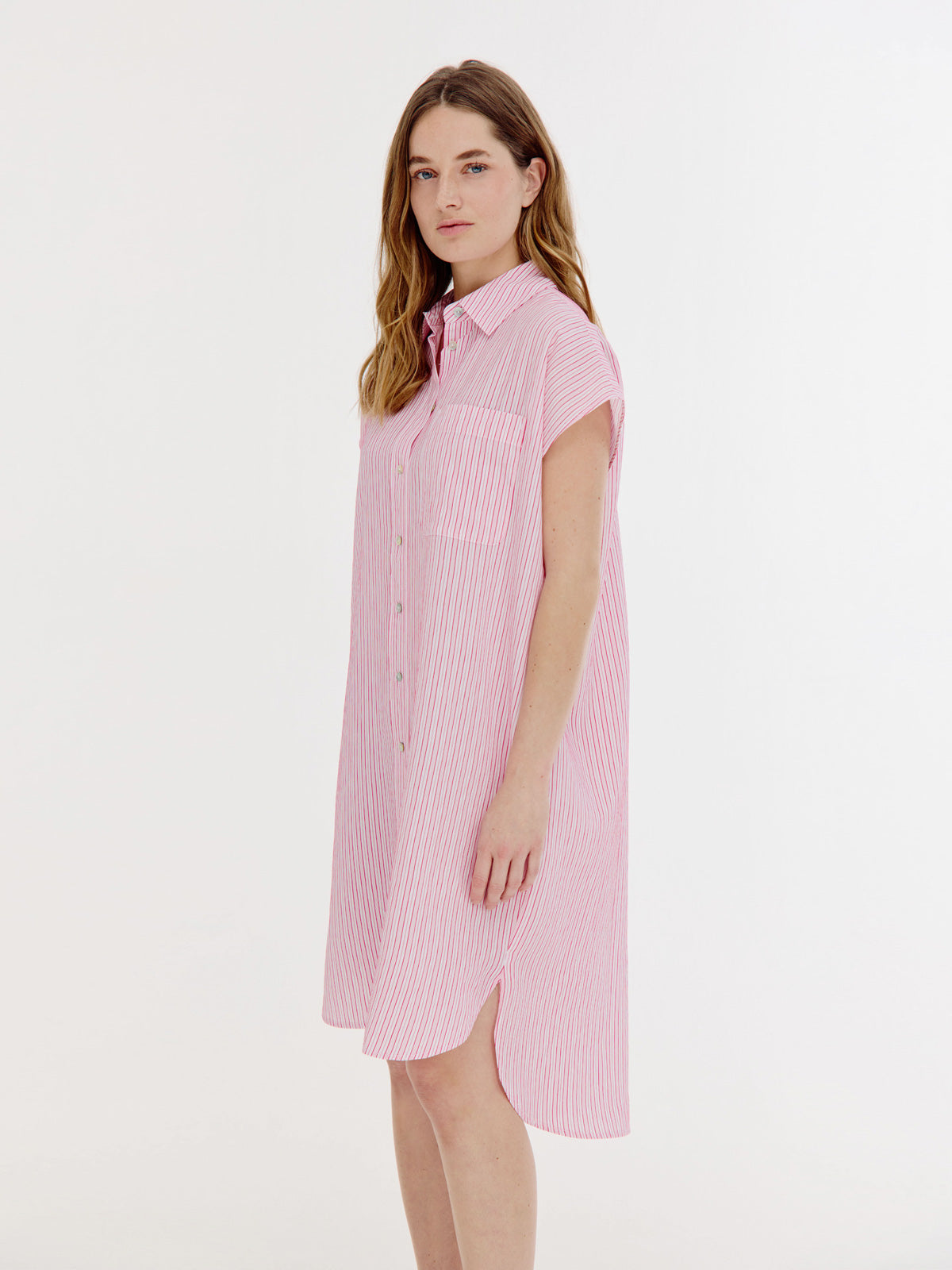 Bree Dress | Light Pink stripe