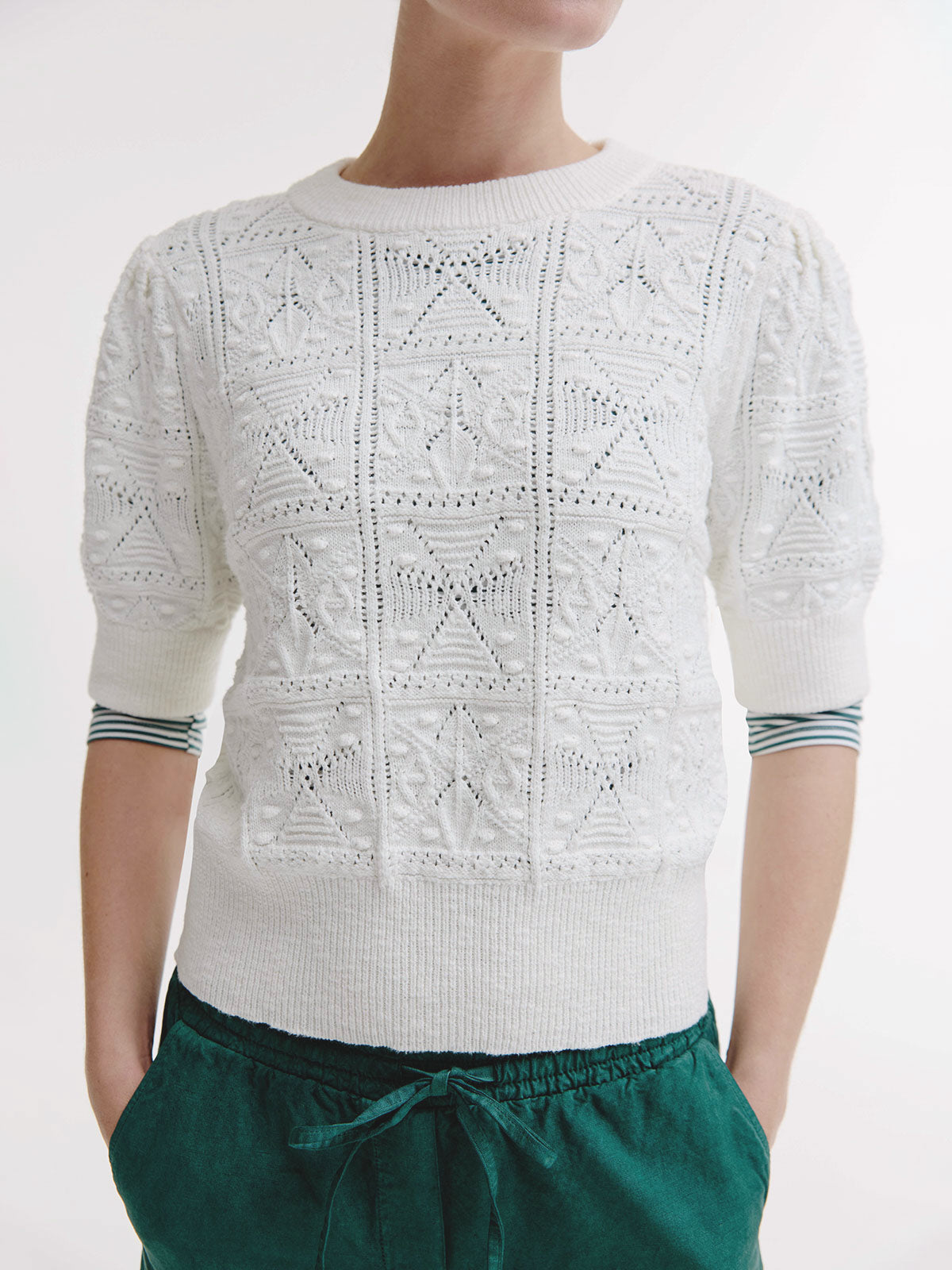 Dieuwertje Sweater – Zomerse knit met ajourstructuur