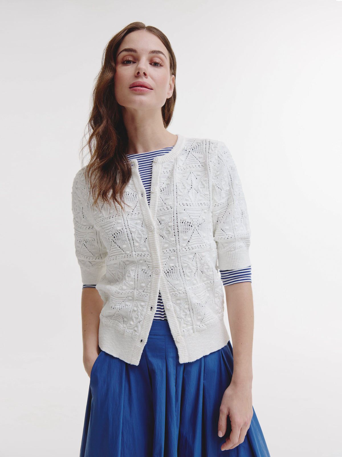 Beau Cardigan | White