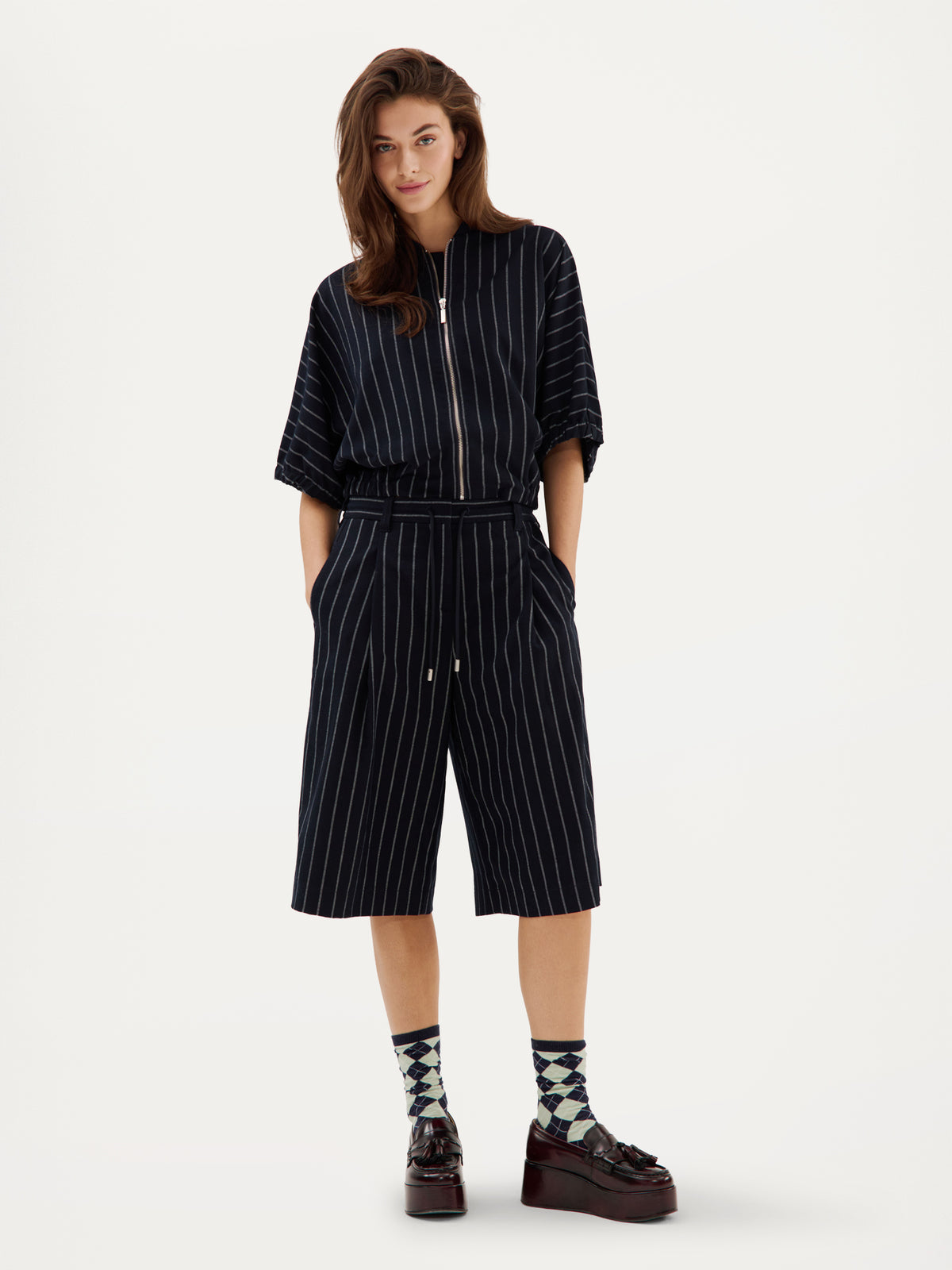 Camden Pant | Navy stripe