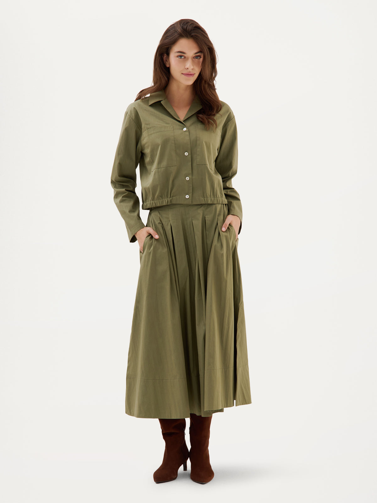 Castor Blouse | Moss Green