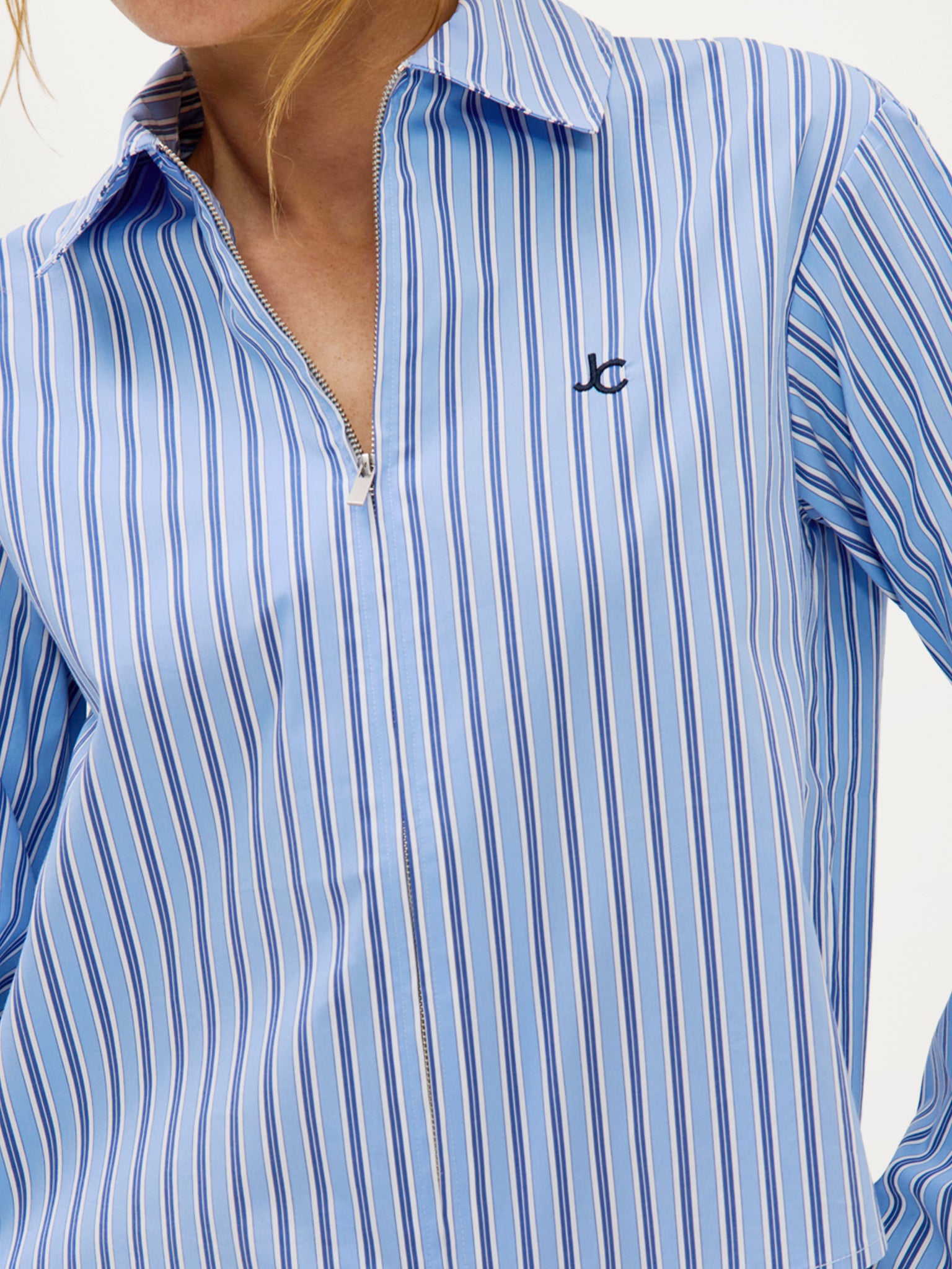 Bodine Blouse | Light Blue stripe