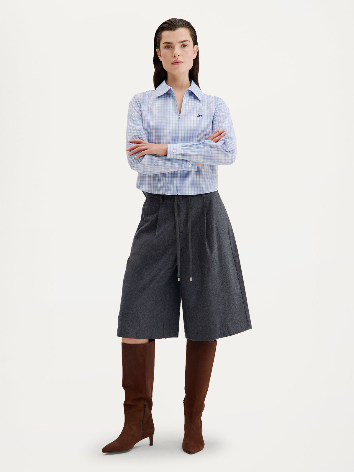 Bodine Blouse | Blue check