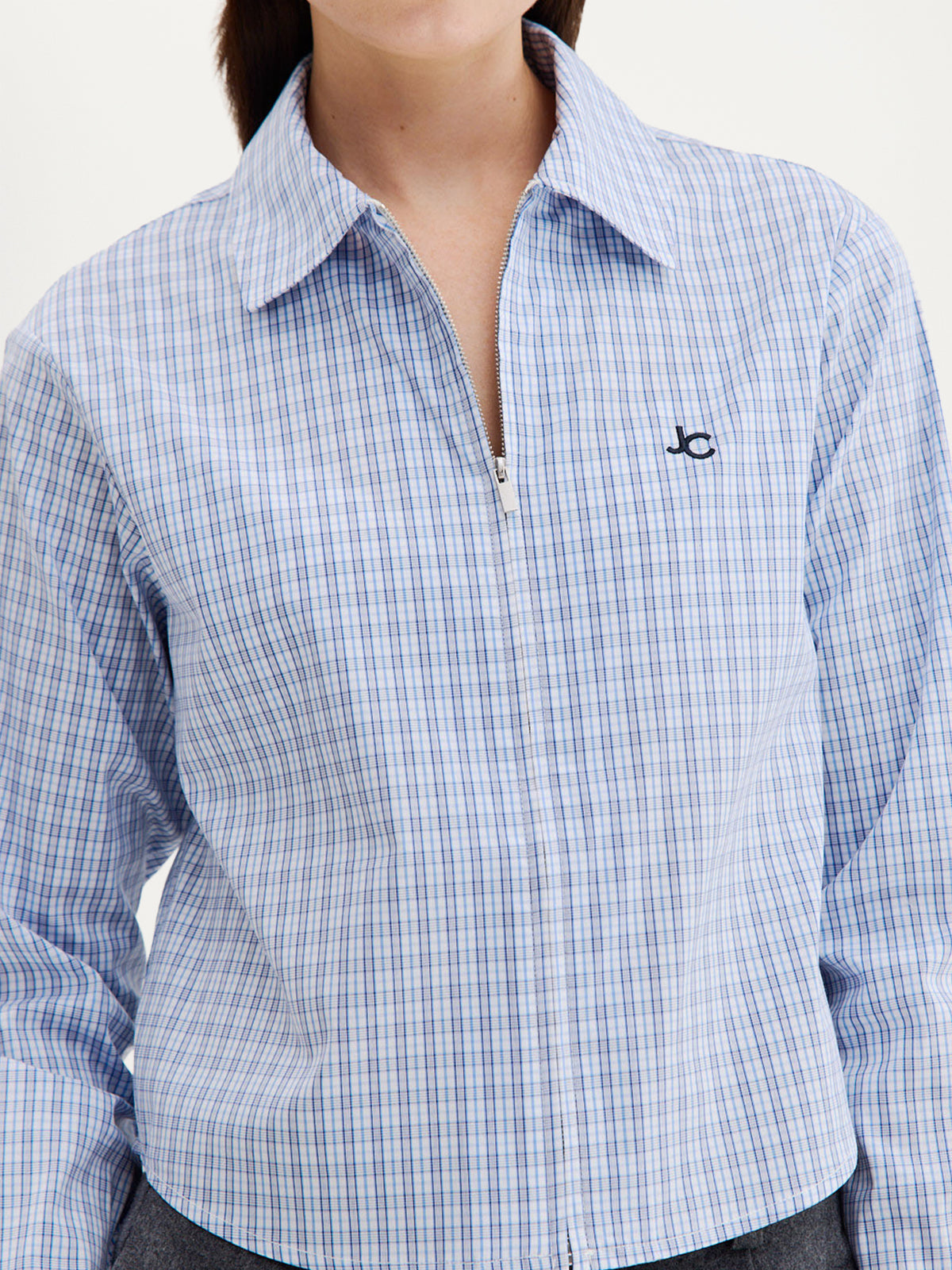 Bodine Blouse | Blue check