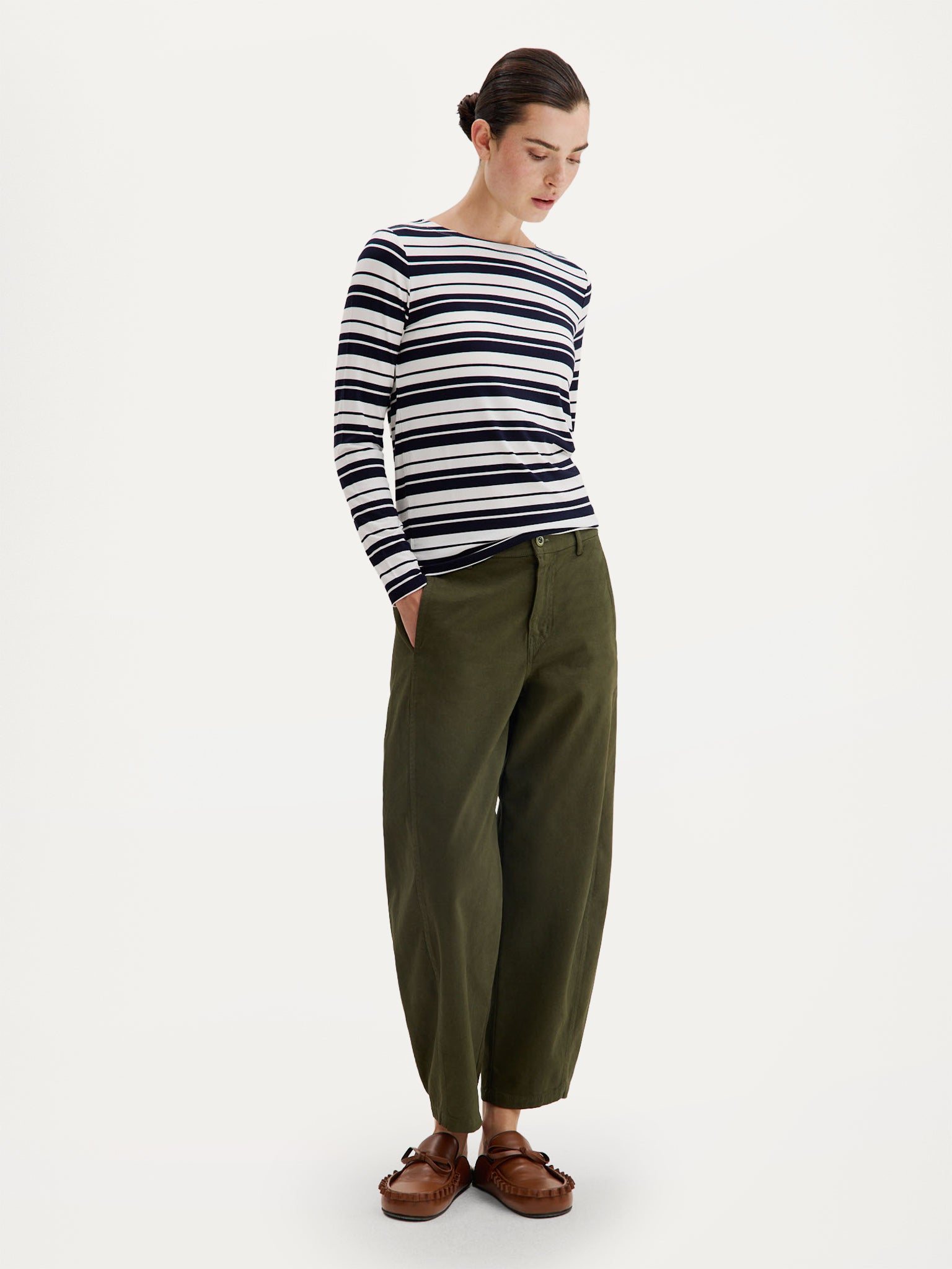 Aline T-Shirt | Navy stripe