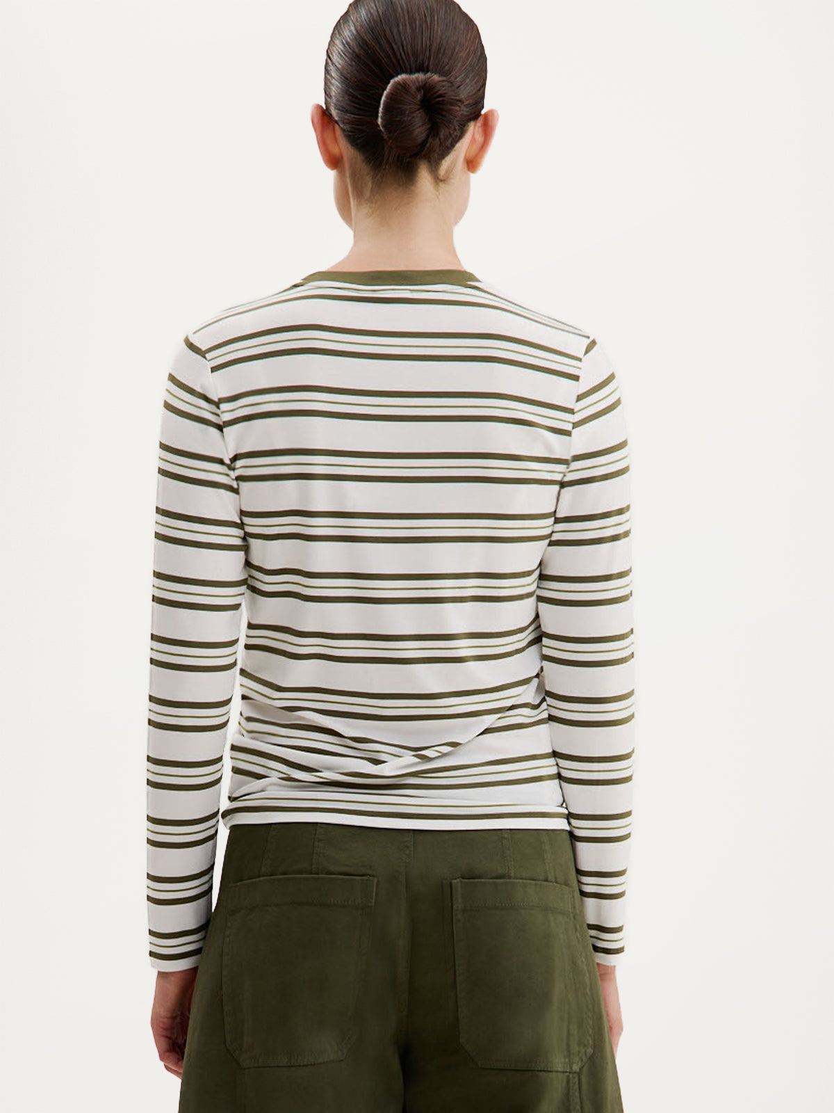 Cosimo T-Shirt | Moss Green Stripe