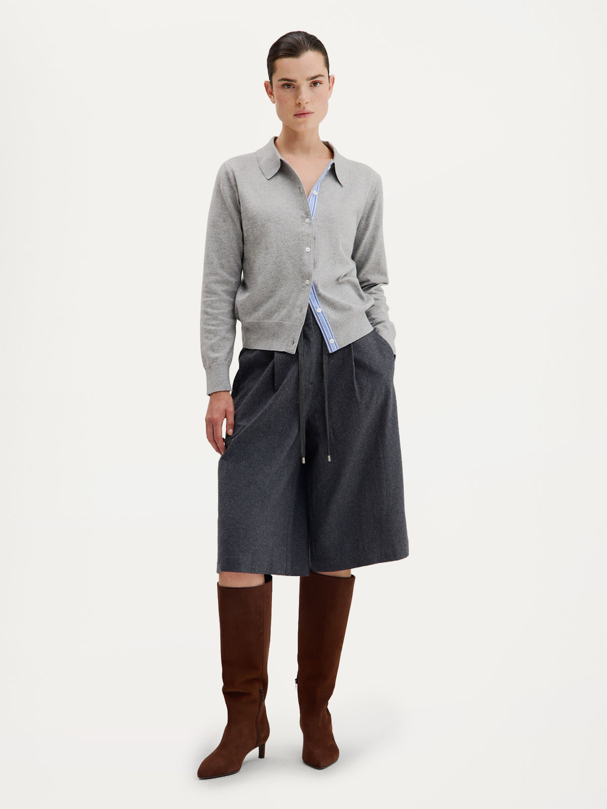 Cara Cardigan | Light Grey