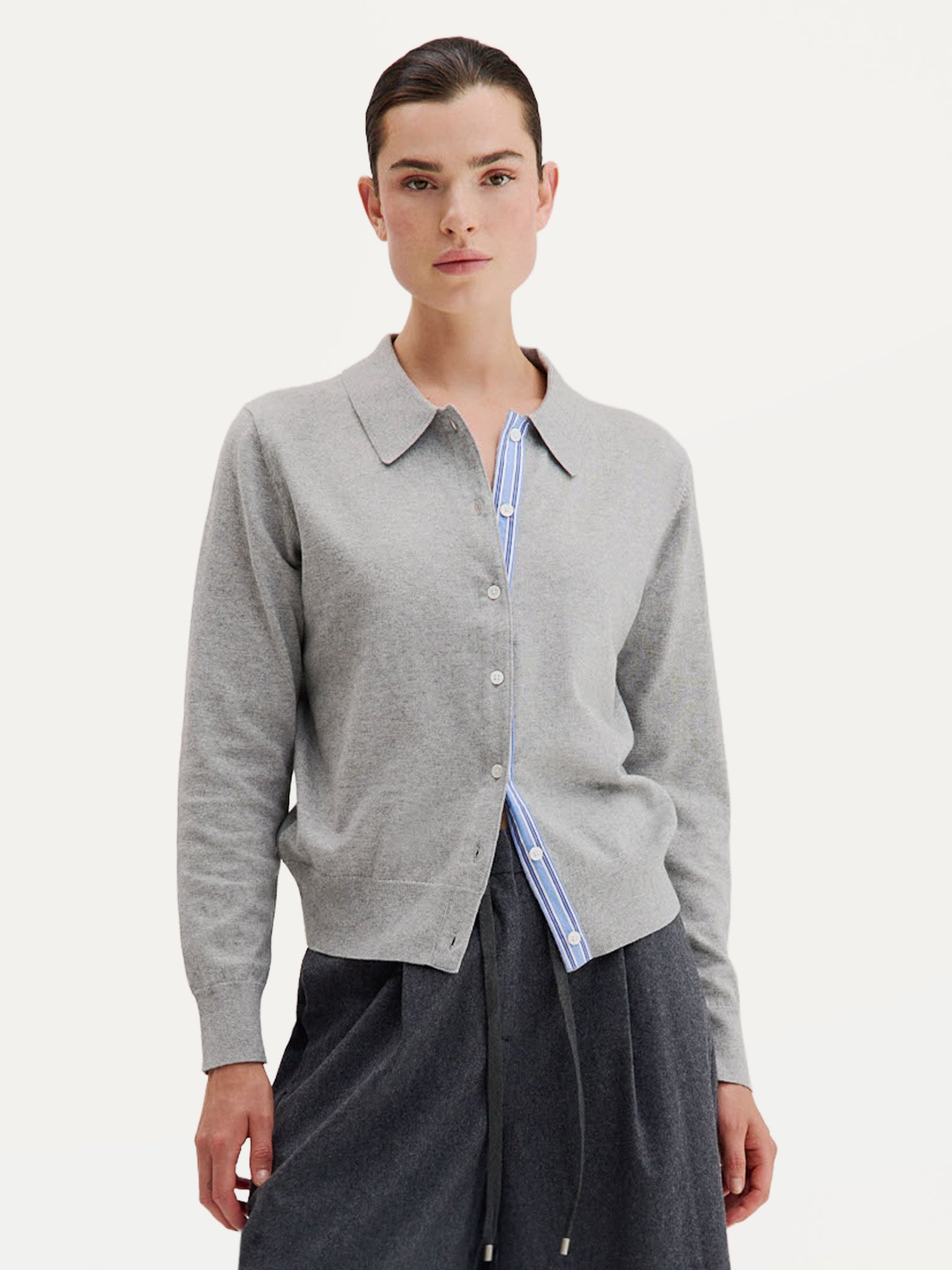 Cara Cardigan | Light Grey