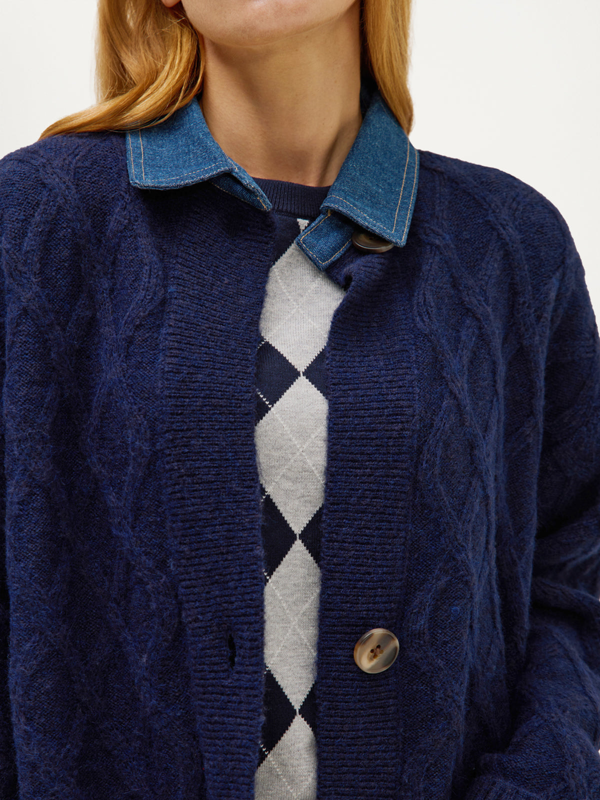 Constantijn Cardigan | Navy melange