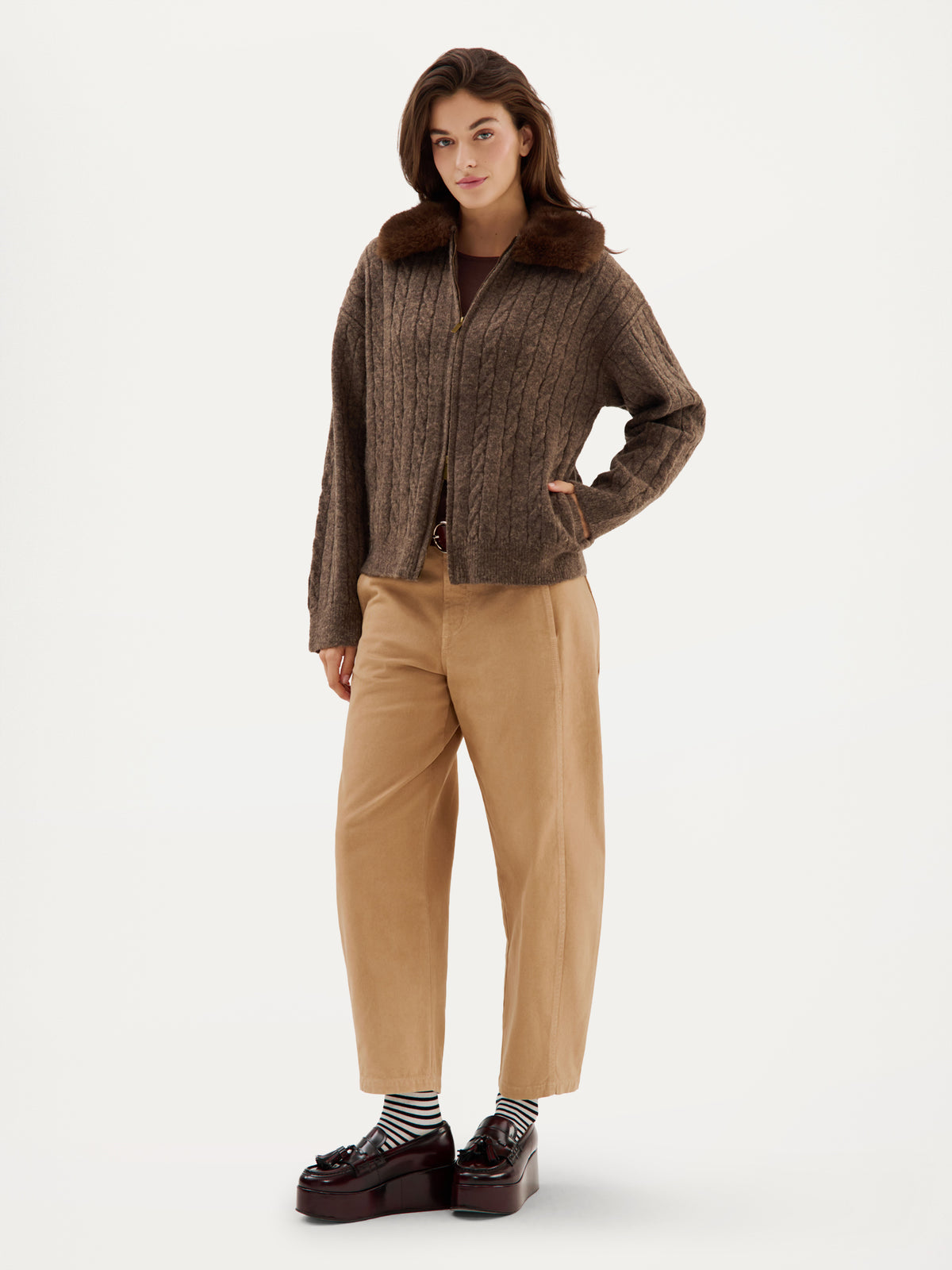 Curtis Cardigan | Brown Melange