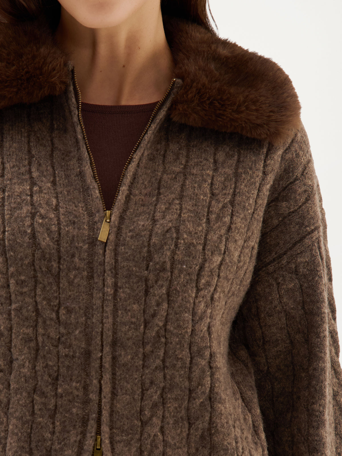 Curtis Cardigan | Brown Melange