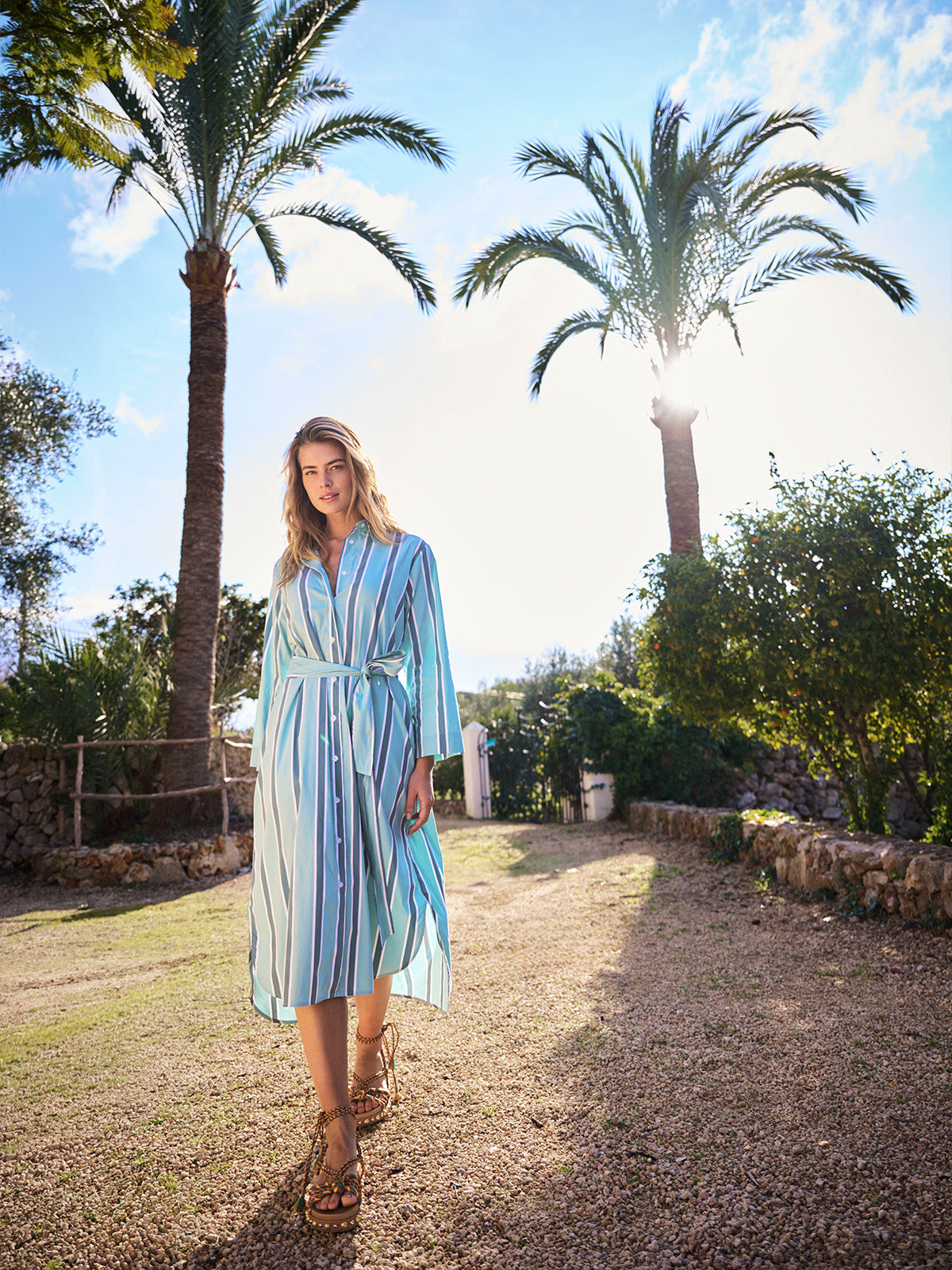 Boudewijn Dress | Wasabi Green Stripe