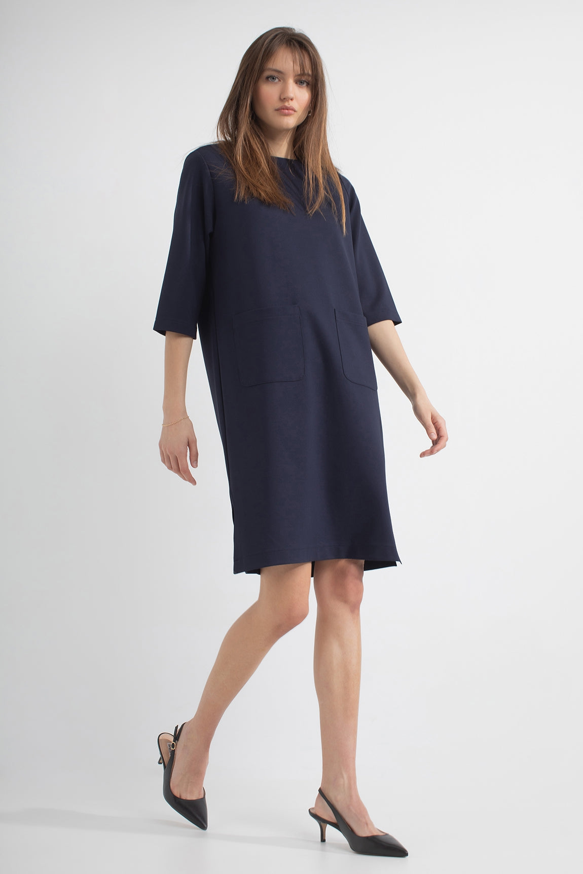 Polly Dress | Dark Navy