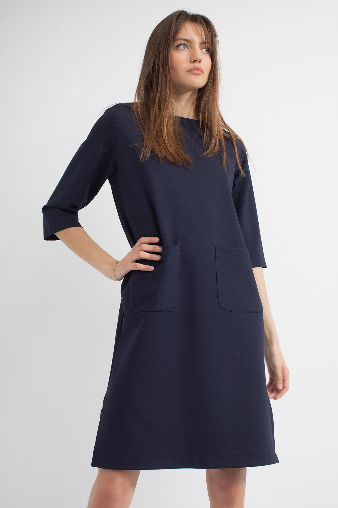 Polly Dress | Dark Navy